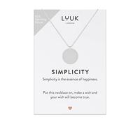 LUUK LIFESTYLE 925 sterling silver necklaces with lucky charm, pendant, SIMPLICITY gift card, daily wear, durable, hypoallergenic metal, summer trend, silver, gold, rosé (Coin, Silver)