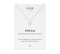 LUUK LIFESTYLE 925 Sterling Silver Pendant Necklace for Women Waterproof Adjustable 50cm Chain Modern Necklace Gift for Her Silver Star
