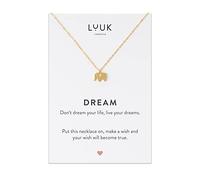 LUUK LIFESTYLE 925 Sterling Silver Pendant Necklace for Women Waterproof Adjustable 50cm Chain Modern Necklace Gift for Her Gold Elephant