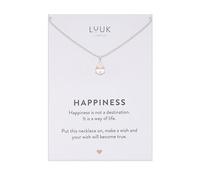 LUUK LIFESTYLE Black Birthstone|Gemstone pendant necklace, delicate gift for her with HAPPINESS Gift Card, 50cm adjustable length,14k silver plated sturdy chain, Gifts for girlfriend bestfriend