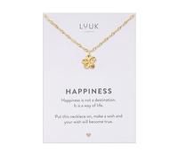 LUUK LIFESTYLE Boho flower necklace, lucky charm, fashionable and trendy jewlery, adjustable length, tropical, fresh summer vibes, gold