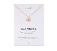 LUUK LIFESTYLE Boho necklace with Nazar I Evil Eye pendant, protective amulet, lucky charm, minimalist fashion accessory for her, rosé