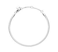 LUUK LIFESTYLE Comfortable 8” snake chain bracelet with elegant and modern design, cool and discreet look, gift for women, girlfriends, wives, simple and classic style, silver