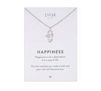 LUUK LIFESTYLE Dainty women necklace with deer I stag pendant, trendy and subtle jewlery, adjustable length for a layered look, silver
