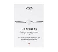 LUUK LIFESTYLE Feminine bracelet with mandala pendant in stainless steel, filigree travel luck charm, with HAPPINESS card, friendship symbol, women's gift, casual zen look, silver