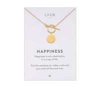 LUUK LIFESTYLE Girls I Women necklace with coin pendant, delicate and feminine style, simple and timeless design, birthday gift, gold