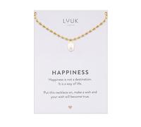 LUUK LIFESTYLE Non tarnish stainless steel necklace with single pearl I pearl drop pendant, beach fashion, trendy fashion accessory, prom, gold