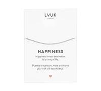 LUUK LIFESTYLE Stainless steel bracelet with four-leaf clover pendant, lucky charm, gift for every occasion, travel, exam, new job, modern style jewellery for women, 8”, daily wear, silver