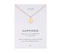 LUUK LIFESTYLE Stainless steel cute pendant necklaces, Butterfly|Heart|Cupcake|Cloud|Palm Tree etc, Gift ideas for Her with HAPPINESS Card, 50cm adjustable, waterproof, Silver|Gold|Rose Gold