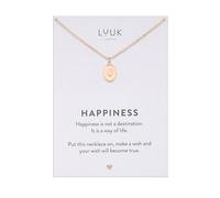 LUUK LIFESTYLE Stainless steel cute pendant necklaces, Butterfly|Heart|Cupcake|Cloud|Palm Tree etc, Gift ideas for Her with HAPPINESS Card, 50cm adjustable, waterproof, Silver|Gold|Rose Gold