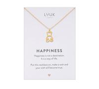 LUUK LIFESTYLE Stainless steel cute pendant necklaces, Butterfly|Heart|Cupcake|Cloud|Palm Tree etc, Gift ideas for Her with HAPPINESS Card, 50cm adjustable, waterproof, Silver|Gold|Rose Gold