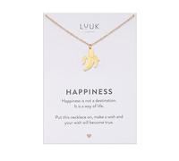 LUUK LIFESTYLE Stainless steel cute pendant necklaces, Butterfly|Heart|Cupcake|Cloud|Palm Tree etc, Gift ideas for Her with HAPPINESS Card, 50cm adjustable, waterproof, Silver|Gold|Rose Gold