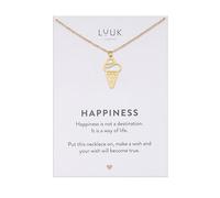 LUUK LIFESTYLE Stainless steel cute pendant necklaces, Butterfly|Heart|Cupcake|Cloud|Palm Tree etc, Gift ideas for Her with HAPPINESS Card, 50cm adjustable, waterproof, Silver|Gold|Rose Gold