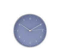 LUUK LIFESTYLE Wall Clock, Silent Quartz Movement, Non Ticking, Modern Minimalist Design, for Bedroom, Dining Area, Outdoor, Living Room, Kitchen, Office, Gifting Ideas, 24.8 cm / 10 inch, Blue Silver