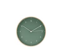 LUUK LIFESTYLE Wall Clock, Silent Quartz Movement, Non Ticking, Modern Scandinavian Minimalist Design, for Living Room, Kitchen, Bedroom, Office, Housewarming Gifts, 24.8 cm / 10 inch, Green Gold