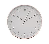 LUUK LIFESTYLE Wall Clock, Silent Quartz Movement, Non Ticking, Modern Scandinavian Minimalist Design, for Living Room, Kitchen, Bedroom, Office, Gifting ideas, 31 cm / 12 inch, White Rose Gold