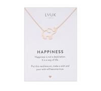 LUUK LIFESTYLE Waterproof Elephant pendant necklace for women, stainless steel, 50cm adjustable chain tarnish-free, small gift ideas for bestfriend, casual jungle aesthetic in rose gold (Gift Card)