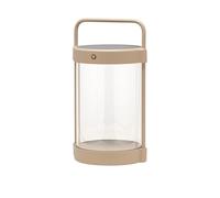 LUUK Studio LED Lantern, Table lamp for Living Room, Dining, Desk, Solar & USB-C Rechargeable, Portable & Compact, Dimmable Warm Light, Waterproof for Outdoor Use, Garden, Balcony, Patio, Matt Sand