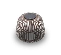 LUUK Studio LED Solar lamp, dimmable Table lamp for Indoor & Outdoor use, IP65 Weatherproof, Solar Module or USB-C, Balcony Light, Patio Lighting, Portable Lantern, Walnut Brown