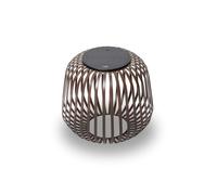 LUUK Studio Portable Solar Table lamp with USB-C Charging, IP65 Protected, Indoor & Outdoor, Stylish Garden Decoration, LED Lantern for Patio & Balcony, Rechargeable Solar Panel, Walnut Brown