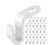 LuukUP 30Pcs Clothes Hanger Connector Hooks-Mini Cascading Stack Hanger Connecting Rack Hook-Hanger Extension Hooks-for Closet Wardrobe Space Saving