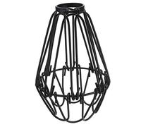 LuukUP Metal Wire Birdcage Lampshade-Retro Style Black Metal Basket Cage for Pendant Light-Adjustable Diamond Cage Chandelier Lamp Shade-No Bulbs (Black)