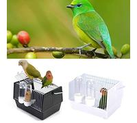 LuukUP Portable Bird Out Cage Small Animal Carrier-With 2 Feeders-Aviary For Budgie Birds Travel Cage Pet Home-For Finch Canary Budgie And Other Similar Sized Birds-Ventilated Dust Proof