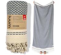 Luum® Bath Towel Large 90 x 200 cm Hammam Towel Sauna Towel Hand Towel Yoga Towel Shower Towel Beach Towel Sauna Towel Travel Towel Turkish Peshtemal Towels, Women Men, 100% Cotton, Navy