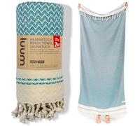 Luum® Hammam Towel Large 90 x 200 cm Beach Towel Sauna Towel Bath Towel Yoga Towel Shower Towel Beach Towel Sauna Towel Travel Towel Turkish Towels Women Men 100% Cotton Turquoise