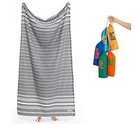 Luum® Travel Towel, Beach Towel, Bath Towel, Sports Sauna Kilt, Thin, Lightweight, Quick-Drying, Charcoal, 95 x 160 cm