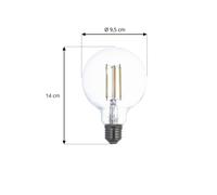 LUUMR LED bulb, E27 G95 7W, smart, clear