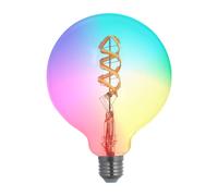 LUUMR Smart LED, E27, G125, 4W, RGB, Tuya, WiFi, clear, CCT