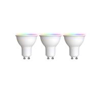 LUUMR Smart LED GU10 plastic 4.7W RGBW CCT Tuya opal set of 3
