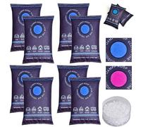 LuupoCiore 8PCS Dehumidification Bag Desiccant, New Reusable Moisture Absorber Pack, Reusable Dehumidifier Bags for Home Car Basement Rv Boats Closet (8)