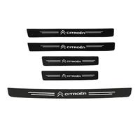 LUUXWPFZ 5 Pcs Car Door Sill Protector, for Citroen C-Elysee 2016-2024 Scratch Resistant Carbon Fiber Car Kick Plates Sticker Automobile,A