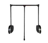 LUUYYI Wardrobe Rail Lift, Telescopic Hanger Storage System, Strong Load Capacity 30KG, Space Saving Design, Adjustable 734-1114mm Length, Silver Finish(400MM)
