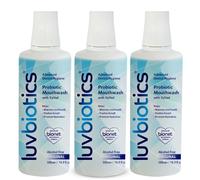 Luv Biotics Alcohol Free Mouthwash with Oral Probiotics, Xylitol & Aloe Vera - 3 x 500ml