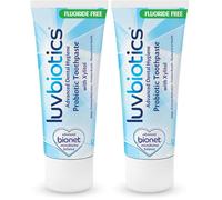 Luv Biotics Probiotic Toothpaste Fluoride Free - Fresh Breath & Oral Microbiome Support with Aloe Vera & Xylitol, SLS Free, Vegan- 75ml (Pack of 2)