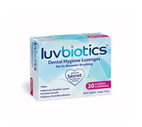 Luv Biotics Sugar Free Cherry Lozenges with Dental Probiotics, Xylitol & Aloe Vera for Bad Breath, Halitosis, Gum Health, Dry Mout