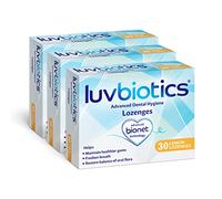 Luv Biotics Sugar Free Lemon Lozenges with Oral Probiotics, Xylitol & Aloe Vera - 3 x 30 Lozenges