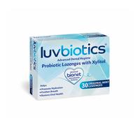 Luv Biotics Sugar Free Original Mint Lozenges with Oral Probiotics,Xylitol & Aloe Vera for Fresh Breath, Dry Mouth Relief, Gum Hea