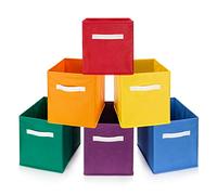 Luv Color Rainbow Bins for Organization Set of Six Cube Storage Bins 10.5 X 10.5 Storage Bins for Bedroom Organization Cubby Storage Bins Or Rainbow Decor for Classroom Playroom Or Cube Organizer
