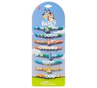LUV HER Bluey Beaded Friendship Bracelet Set for Girls - 8-Pack Bestie & BFF Stretch Bracelets - Cute Jewelry Accessories for Kids Ages 3+, One Size - 8 Bracelets, Plastic, no gemstone
