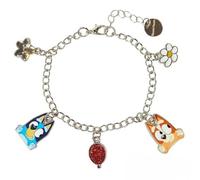 LUV HER Bluey Metal Bracelet 7" Blue and Bingo Age 3+ One Size Metal One Size Fits All Metal No Gemstone, misura unica, Metal, No Gemstone