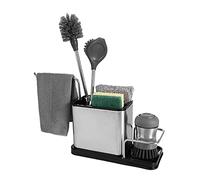 Luv Homes 4 in 1 Kitchen Sink Caddy Organiser- Platinum Kitchen Sink Organiser Caddy with Sponge Holder, Self Drying Rack, Washing Up Liquid and Brush Storage Compartment- Washing Up Caddy for Sink