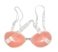 Luv To Buy Invisible Silicone Adhesive Bra, A B C D E Cup Size (C) Nude