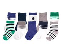 Luvable Friends 10-Pair Socks Gift Set, Blue Argyle