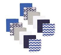Luvable Friends 12 Piece Washcloths, Blue Fishes