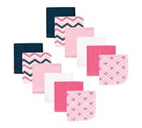 Luvable Friends 12 Piece Washcloths, Pink Chevron