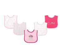 Luvable Friends 5 Piece Drooler Bib with Waterproof Backing, Elephant